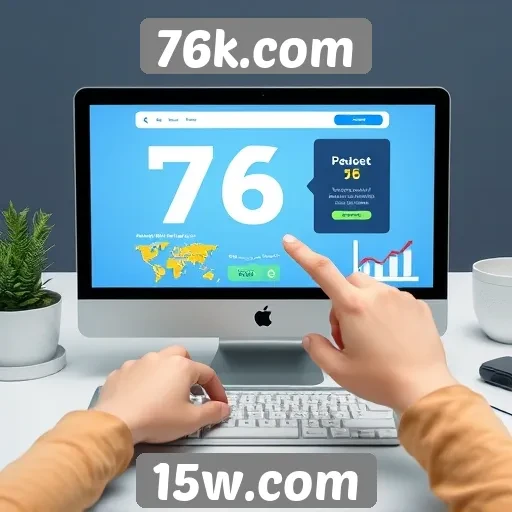 Experiência do usuário no site 76k.com e sua interface